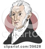 Clipart Illustration Of American President James Monroe