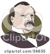 Clipart Illustration Of American President Grover Cleveland