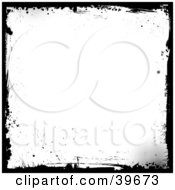 Poster, Art Print Of Grunge White Background Bordered In Black Splatter Grunge