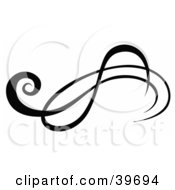 Clipart Illustration Of A Black And White Design Element On White by dero