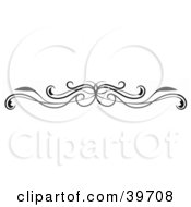 Clipart Illustration Of A Black Vine Lower Back Tattoo Or Website Header Design Element by dero