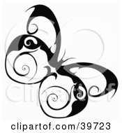 Poster, Art Print Of Pretty Butterfly With Swirl Designs On Its Wings