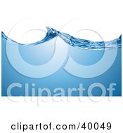 Clipart Illustration Of Purified Blue Water Waving Across A White Background by Eugene #COLLC40049-0054