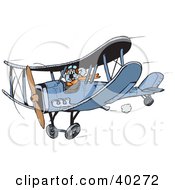 Poster, Art Print Of Koala Biplane Pilot Flying