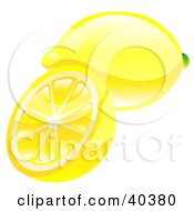 Clipart Illustration Of Shiny Organic Lemons