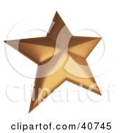 Clipart Illustration Of A 3d Gold Nautical Star