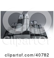 Clipart Illustration Of 3d Server Racks
