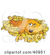 Poster, Art Print Of Smiling Fish And Chips Meal