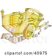 Poster, Art Print Of Wooden Cart With Stones