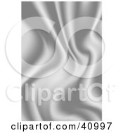 Clipart Illustration Of A Background Of Silver Wavy Satin