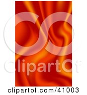 Clipart Illustration Of A Background Of Red Wavy Silk