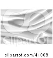 Clipart Illustration Of A Wavy Silver Silk Background
