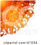 Clipart Illustration Of A Hot Summer Sun Corner With Orange And Red Rays