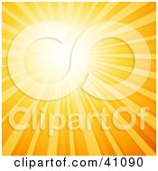 Clipart Illustration Of A Sunshine Burst Background by KJ Pargeter