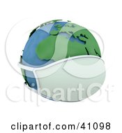 Poster, Art Print Of 3d Globe Wearing A Face Mask Europe Featured