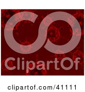 Clipart Illustration Of A Red Background Of Bacteria
