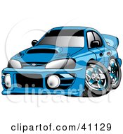 Turbocharged Blue Subaru Impreza Wrx Car