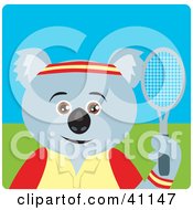 Poster, Art Print Of Koala Bear Tennis Character