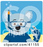 Clipart Illustration Of A Koala Bear Snorkel Character