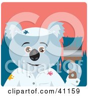 Poster, Art Print Of Koala Bear Painter Character
