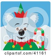 Poster, Art Print Of Christmas Koala Bear Elf Character