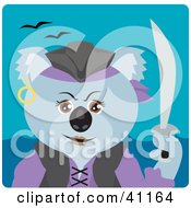 Poster, Art Print Of Koala Bear Female Pirate Character