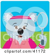 Poster, Art Print Of Koala Bear Female Tennis Character