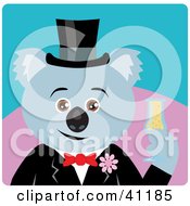 Poster, Art Print Of Koala Bear Groom Character