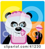 Poster, Art Print Of Giant Panda Baby Girl Bear Character
