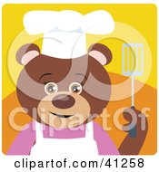 Brown Bear Chef Character