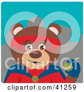 Poster, Art Print Of Brown Bear Hero Character