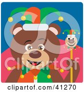 Brown Bear Jester Character
