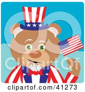 Poster, Art Print Of Teddy Bear Uncle Sam Character