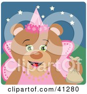 Clipart Illustration Of A Teddy Bear Halloween Princess Character by Dennis Holmes Designs