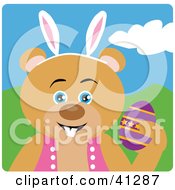 Poster, Art Print Of Teddy Bear Easter Bunny Character