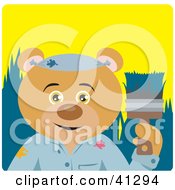 Poster, Art Print Of Painter Teddy Bear Character