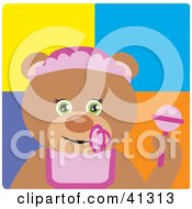 Poster, Art Print Of Teddy Bear Baby Girl Character