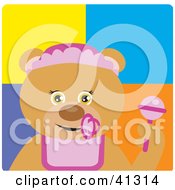 Poster, Art Print Of Bear Baby Girl Character