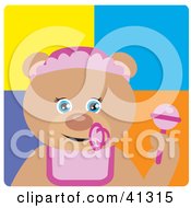 Poster, Art Print Of Baby Girl Teddy Bear Character