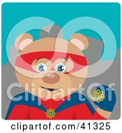 Poster, Art Print Of Teddy Bear Hero Character