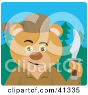 Bear Davey Crockett Character