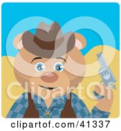 Poster, Art Print Of Teddy Bear Cowboy Character