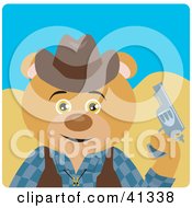 Poster, Art Print Of Bear Cowboy Character
