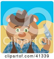 Poster, Art Print Of Cowboy Bear Character