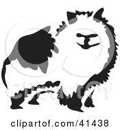 Black And White Paintbrush Styled Image Of A Pomeranian