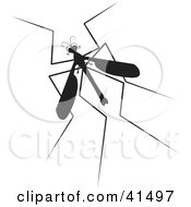Poster, Art Print Of Black Silhouetted Mosquito Hawk
