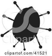 Poster, Art Print Of Black Silhouetted Ladybug