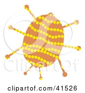 Clipart Illustration Of An Orange Ladybug With Yellow Spot Patterns by Prawny
