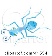 Poster, Art Print Of Green Eyed Blue Ant Looking Up