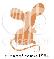 Poster, Art Print Of Orange And Beige Striped Patterned Mouse